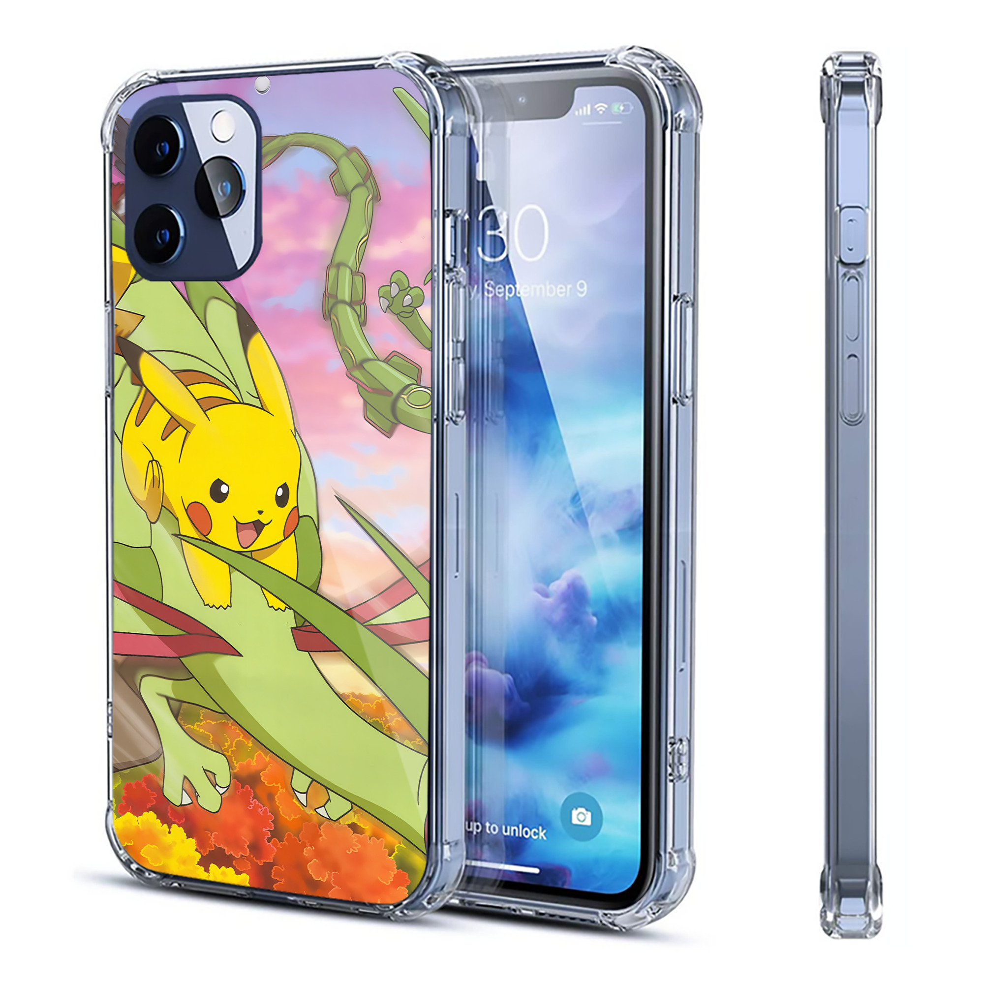 （画像用） ポケットモンスター Pokémon 【iPhone 12シリーズ対応】透明スマホケース（クリアソフトケース）